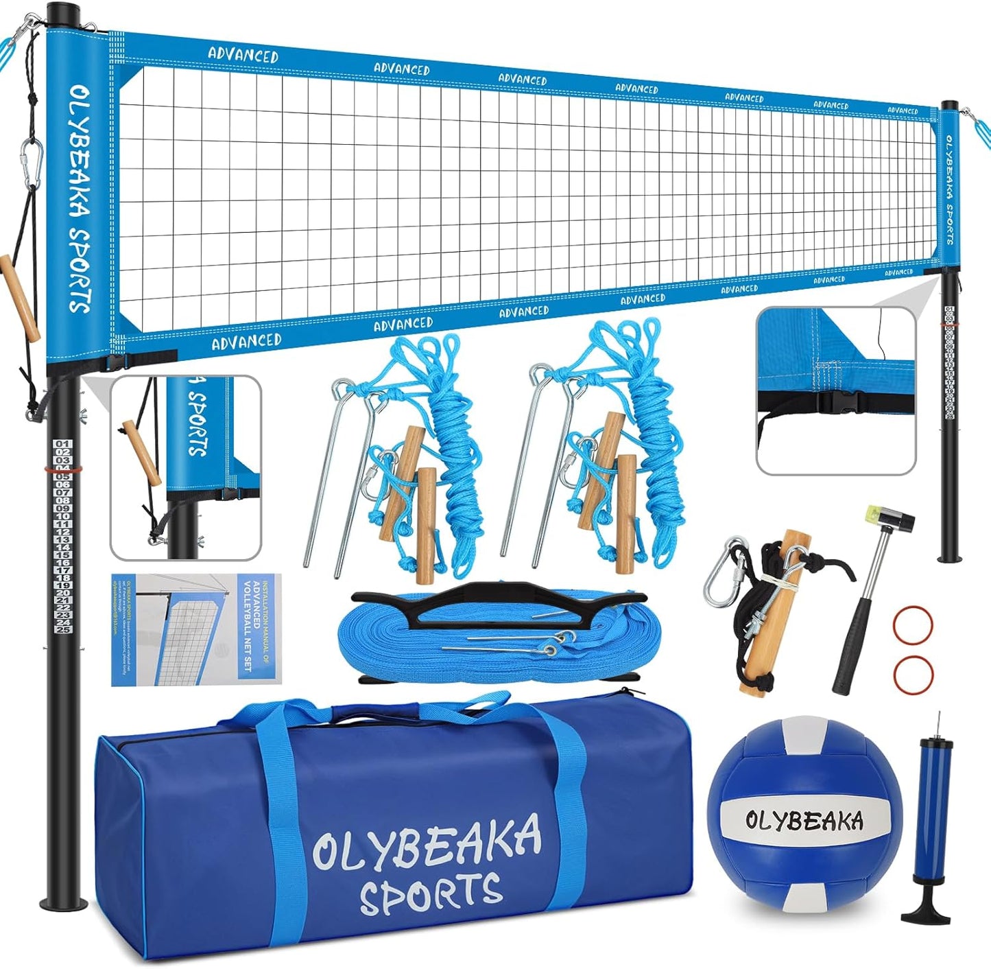 Outdoor Professional Volleyball Net Set for Backyard Fun