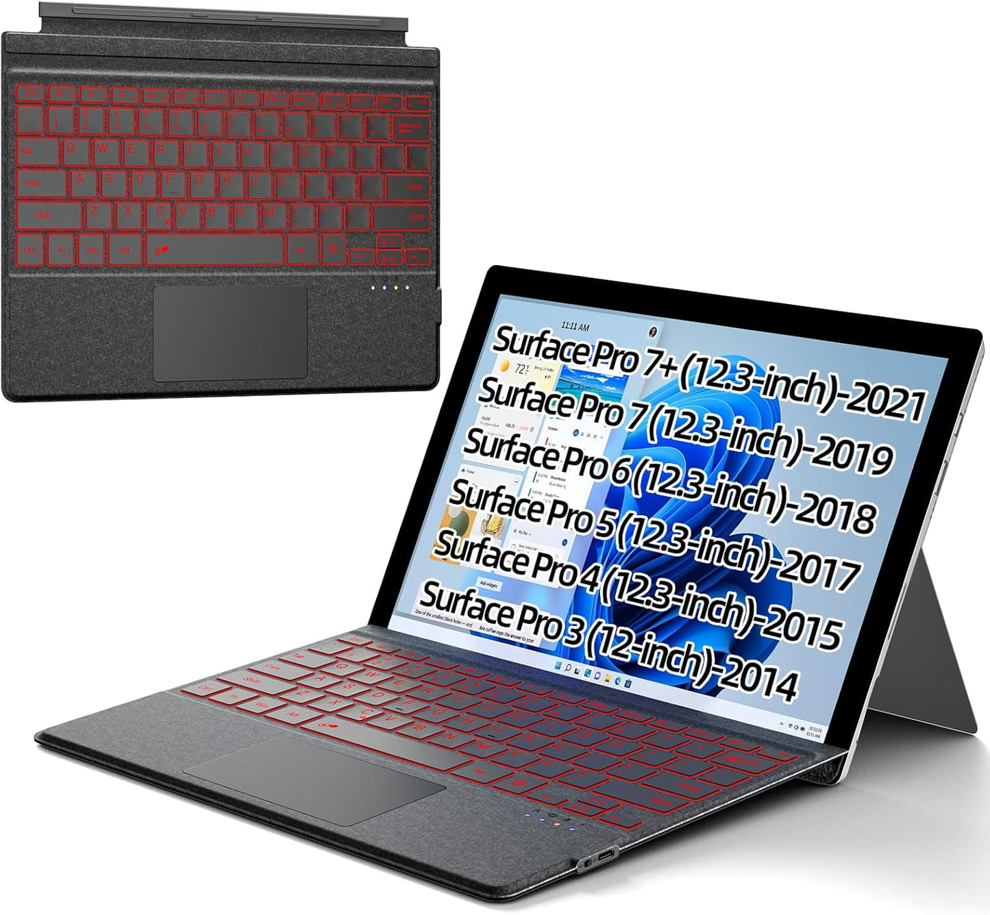XIWMIX Ultra-Slim Wireless Keyboard for Surface Pro 7/6/5/4/3