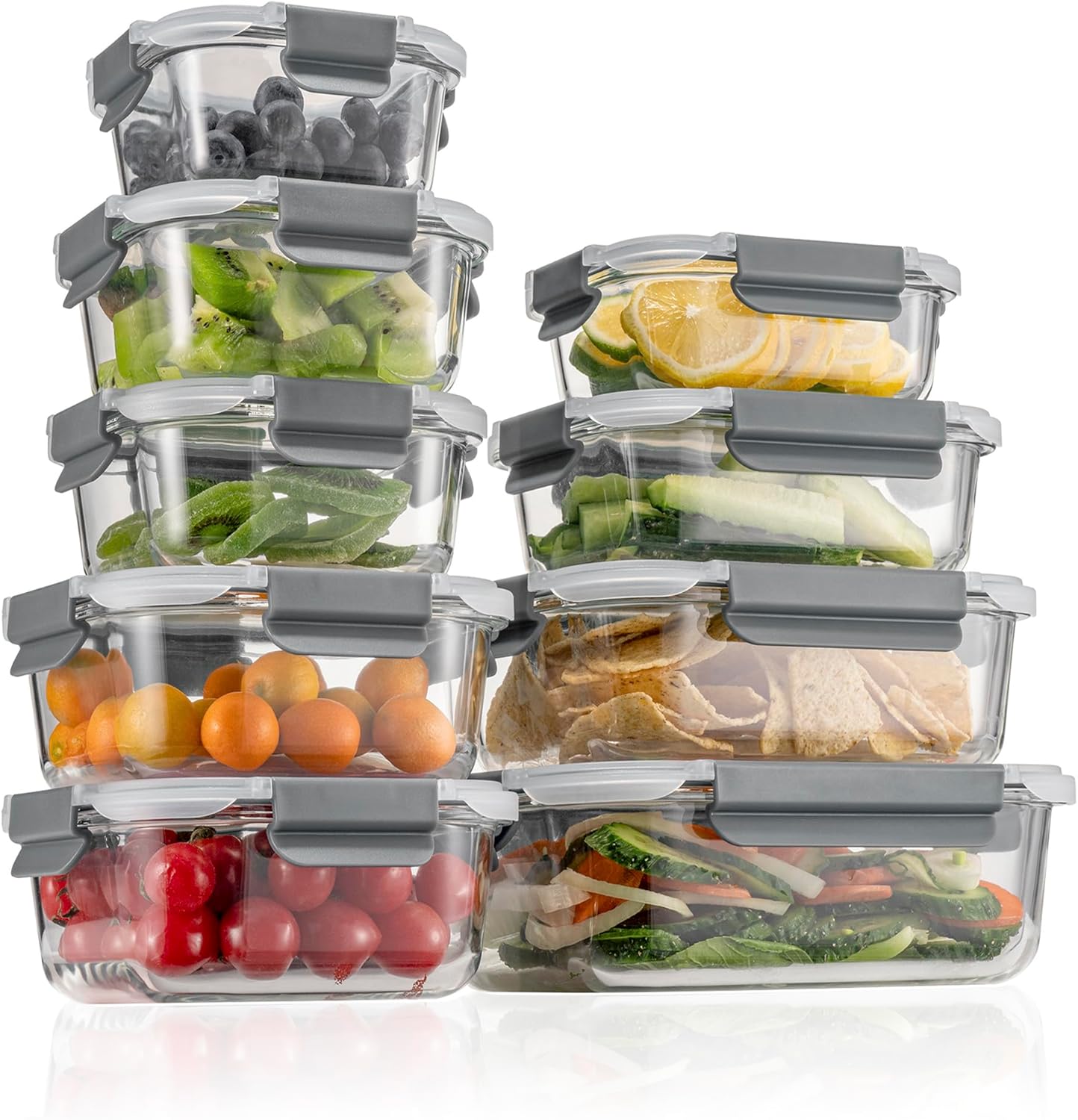 GC Glass Food Storage Containers with Lids for Meal Prep