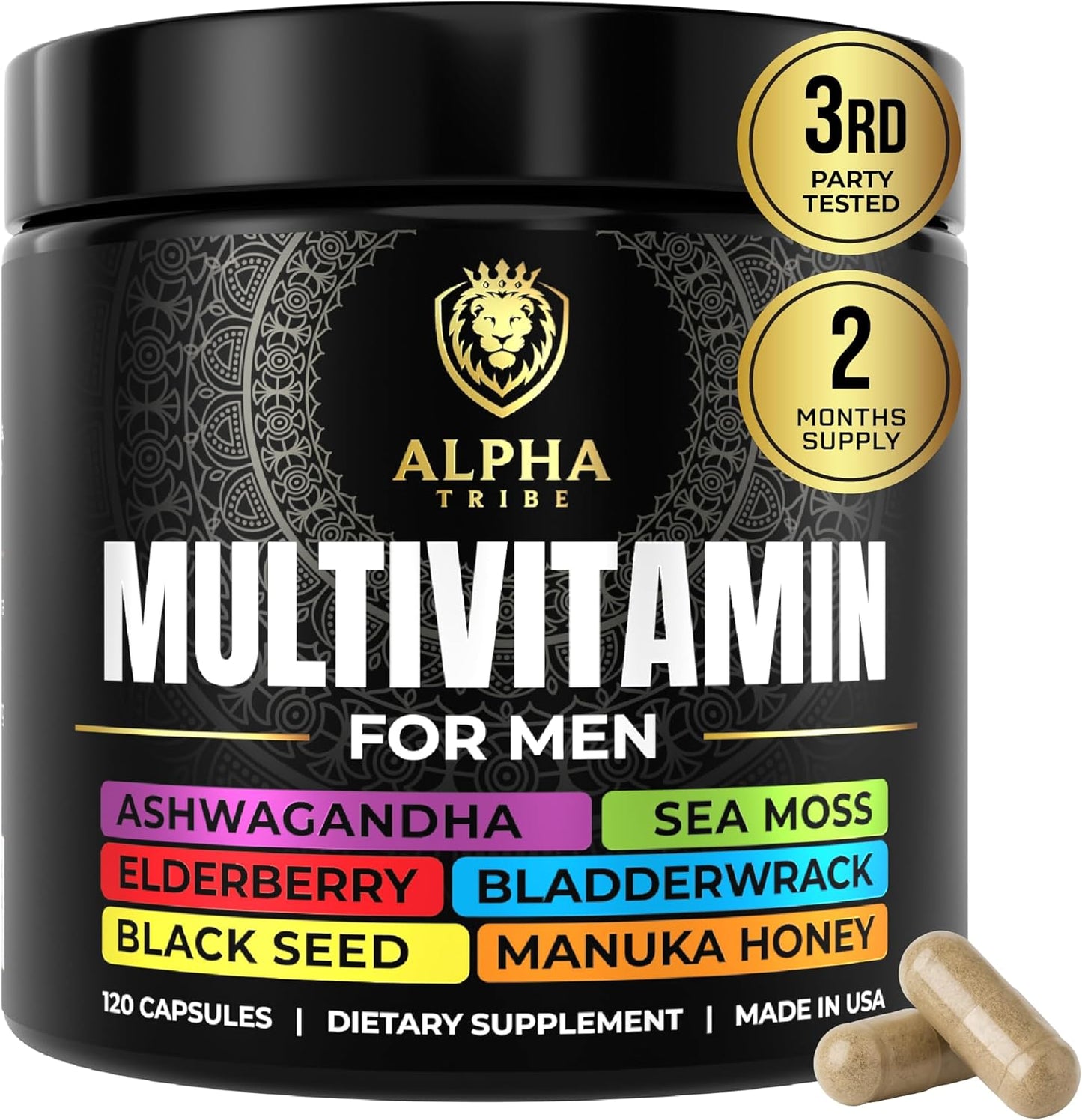 Alpha Tribe Multivitamin for Men with Sea Moss and More