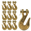 DC Cargo G70 5/16 Chain Hook Pack of 10 - Heavy Duty Clevis Grab Hook