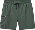 Tyhengta Men's Swim Trunks Quick Dry Beach Shorts with Zipper Pockets