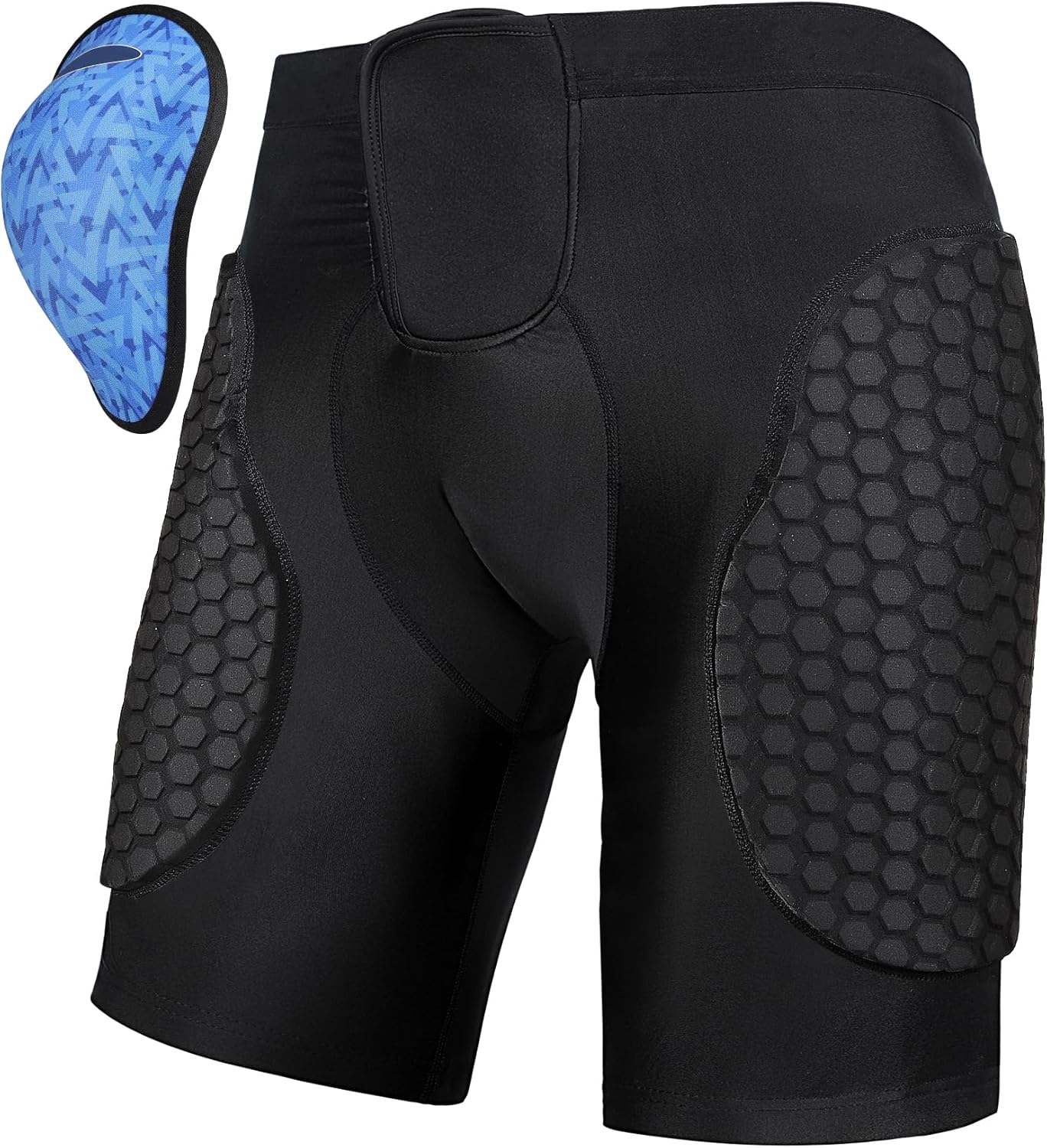 Men's Football Girdle Compression Shorts with Protective Padding