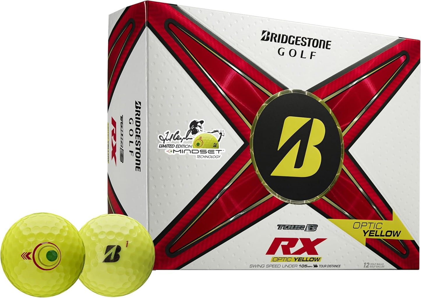Bridgestone Golf Tour B RX Yellow Mindset for Enhanced Performance