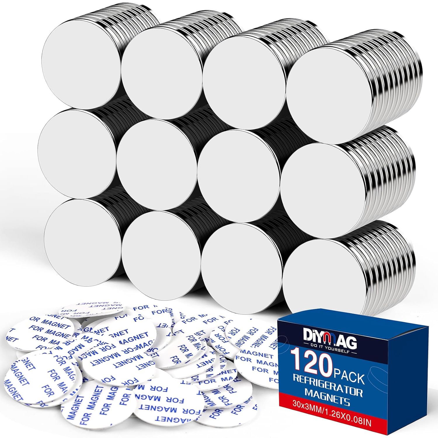 DIYMAG 120 Pack Strong Neodymium Magnets for Craft Projects