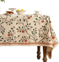 Designer Floral Long Rectangular Tablecloth 63x94 in - Wrinkle