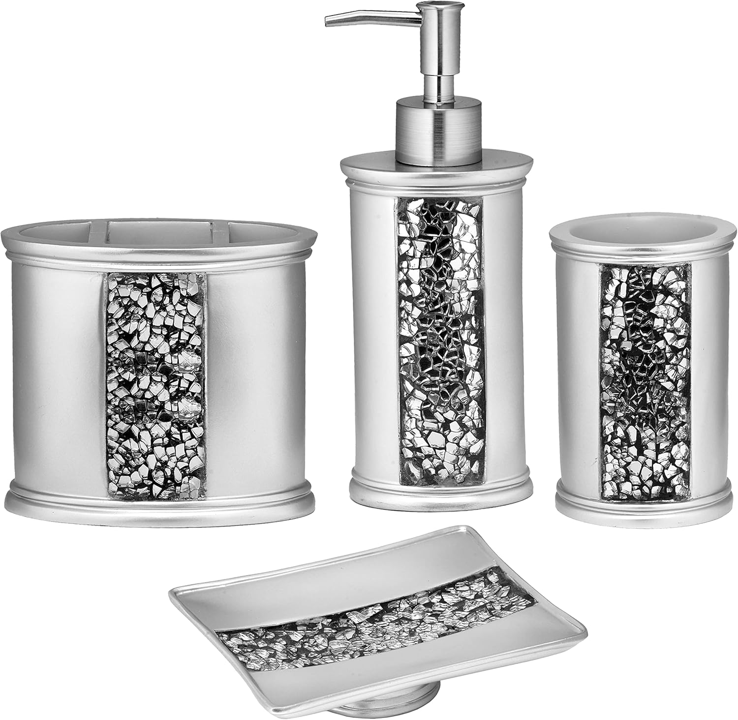 4pc Sinatra Stylish Bathroom Accessories Set for Modern Decor