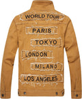 Denim Jacket Men Slim Stretch Trucker Jacket - Classic Ripped Style