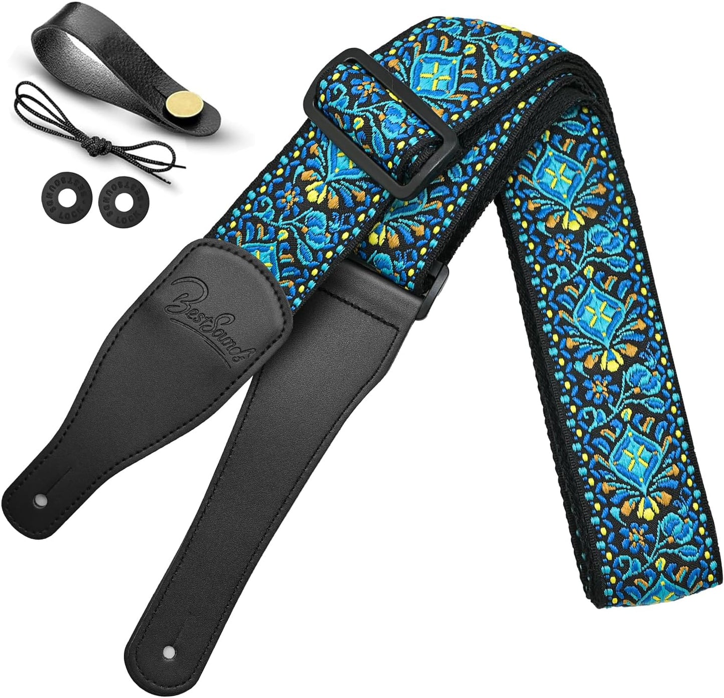Guitar Strap for All Guitars, Comfortable Jacquard Design | BestSounds