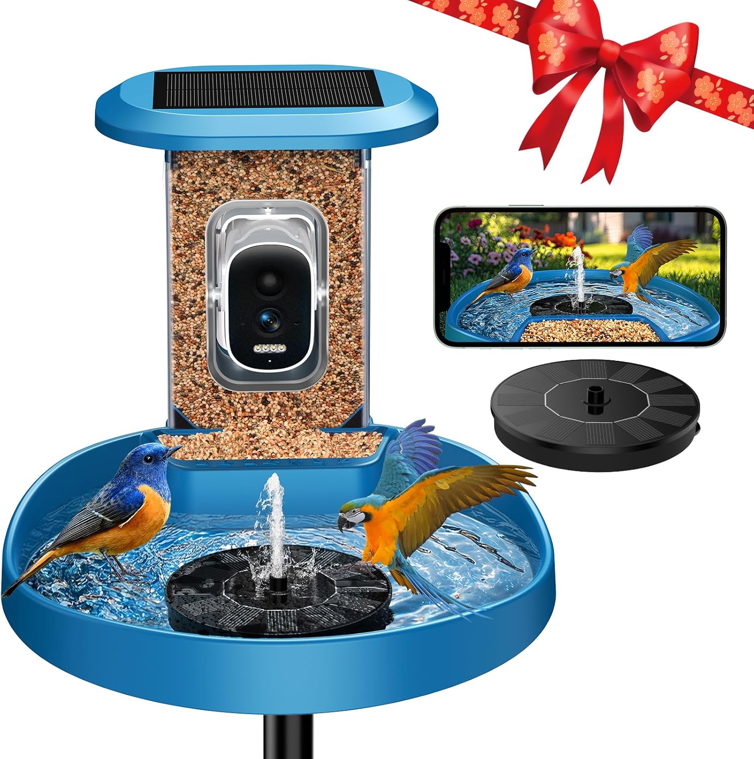 2K HD Smart Bird Feeder: AI Identify, Auto Capture