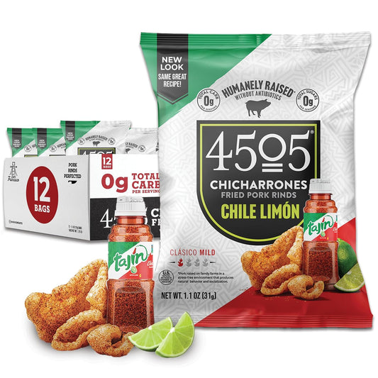4505 Tajin Seasoned Chicharrones - Chile Limon Pork Rinds