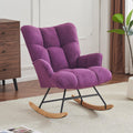 Rocking Chair Nursery Teddy Upholstered Glider Rocker - Cozy Nursing