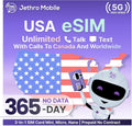 Jethro Mobile eSIM Phone Plan Unlimited Talk & Text - 12 Months