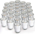 Silver Votive Candle Holders Set of 36 - Speckled Mercury Glass
