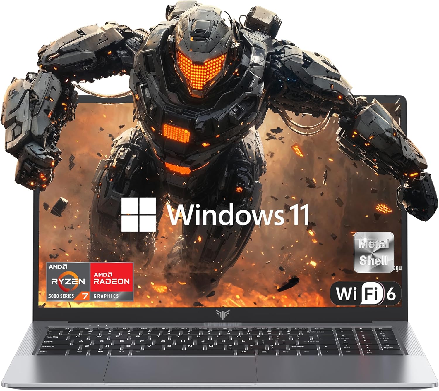 High-Performance 2025 Gaming Laptop with Ryzen 7, Radeon Graphics, WiFi 6