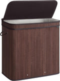Laundry Hamper with Lid Bamboo Laundry Basket - Large 39.6 Gal