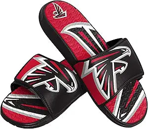 Foco Men's NFL Team Logo Athletic Gel Sandal Slides for Comfort