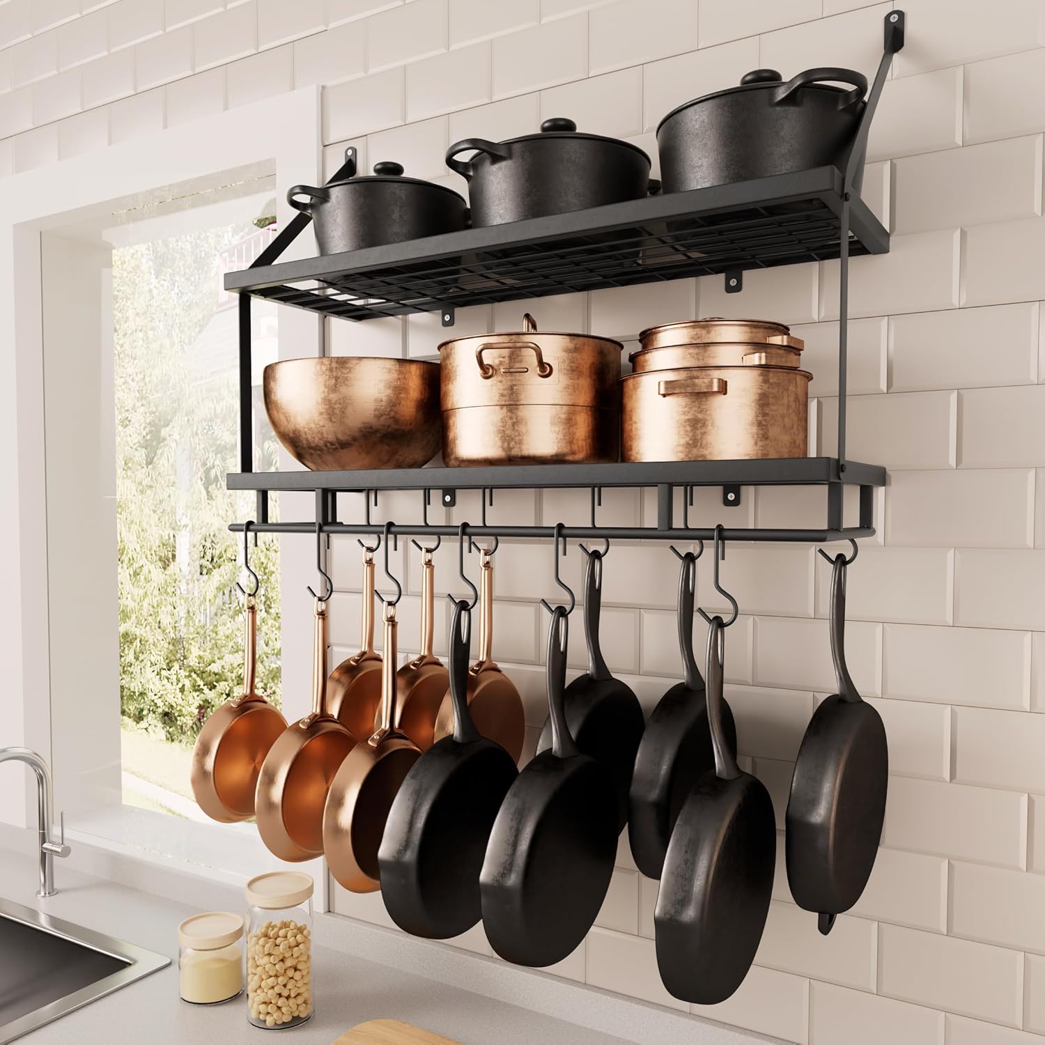 30-Inch Kitchen Pot Rack for Storage and Organization Needs