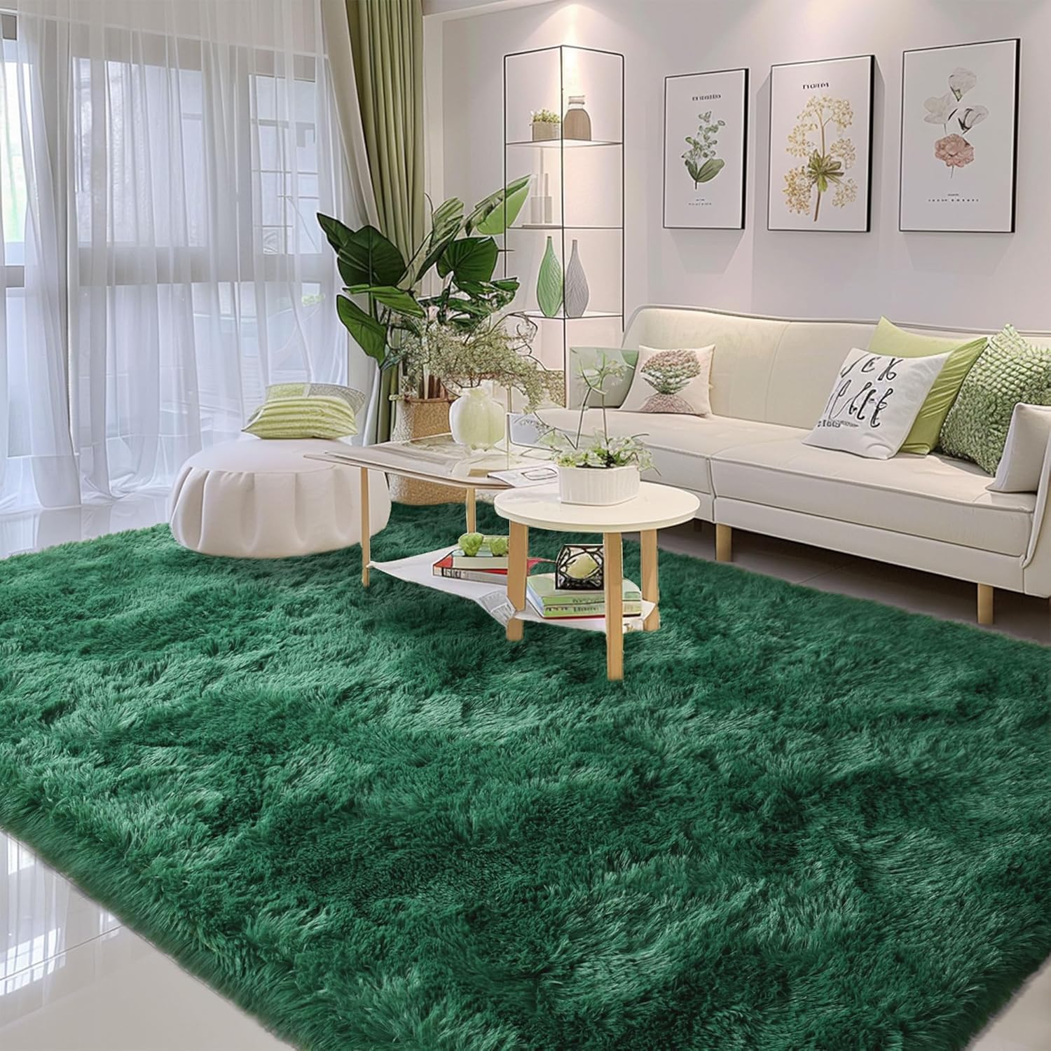 Fluffy Rug Non Slip 6x9 Feet for Living Room and Bedroom