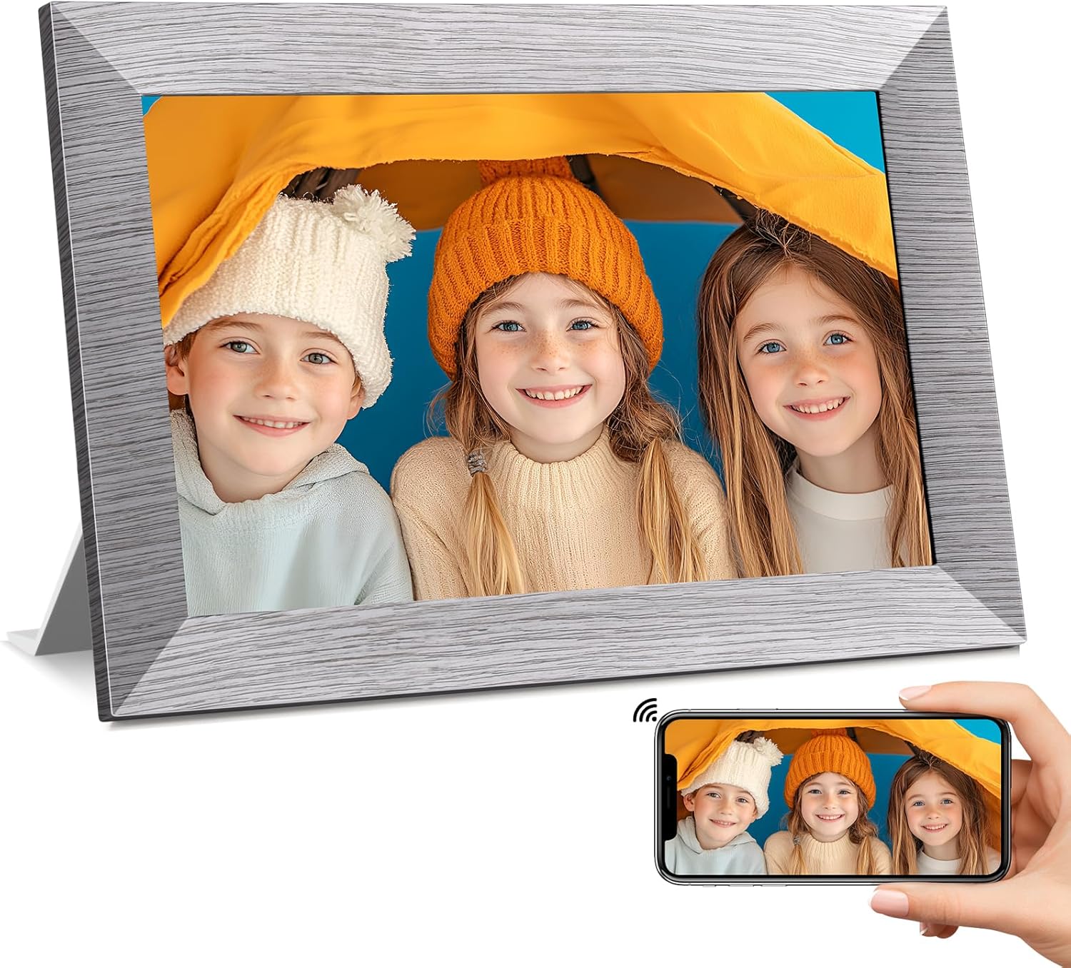 10.1 Inch Digital Picture Frame with WiFi and Touchscreen Features