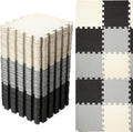Nuanchu 60 Pcs Kids Foam Puzzle Floor Mat Bulk Solid Color Set - Safe
