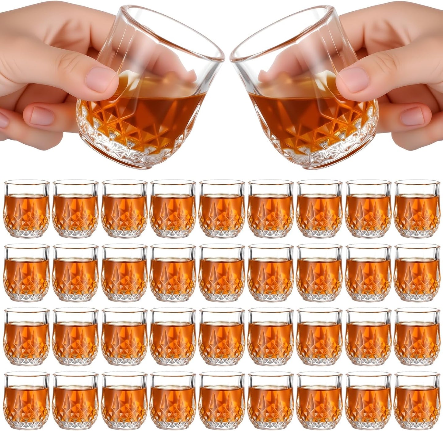 Meanplan Mini Shot Glasses Set for Whiskey, Wine, and Juice
