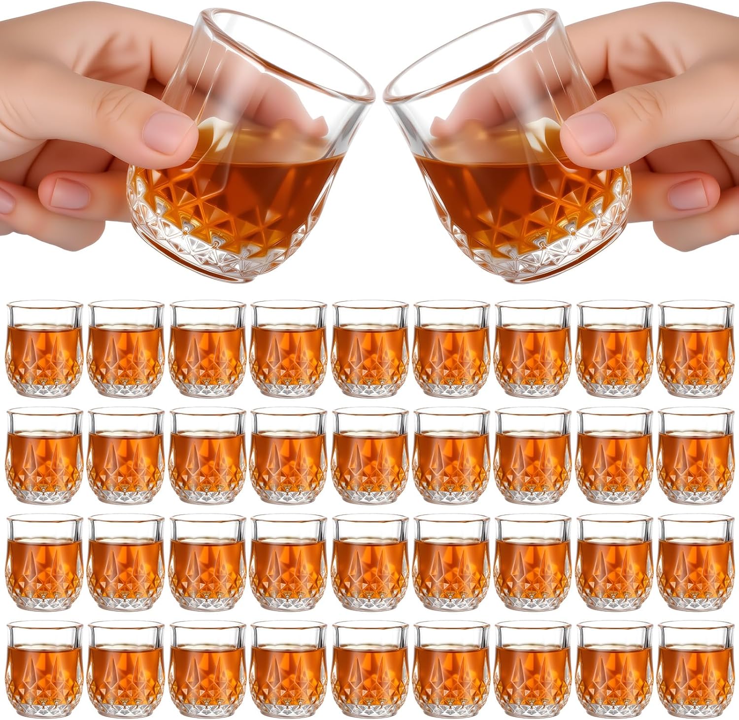 Meanplan Mini Shot Glasses Set for Whiskey, Wine, and Juice
