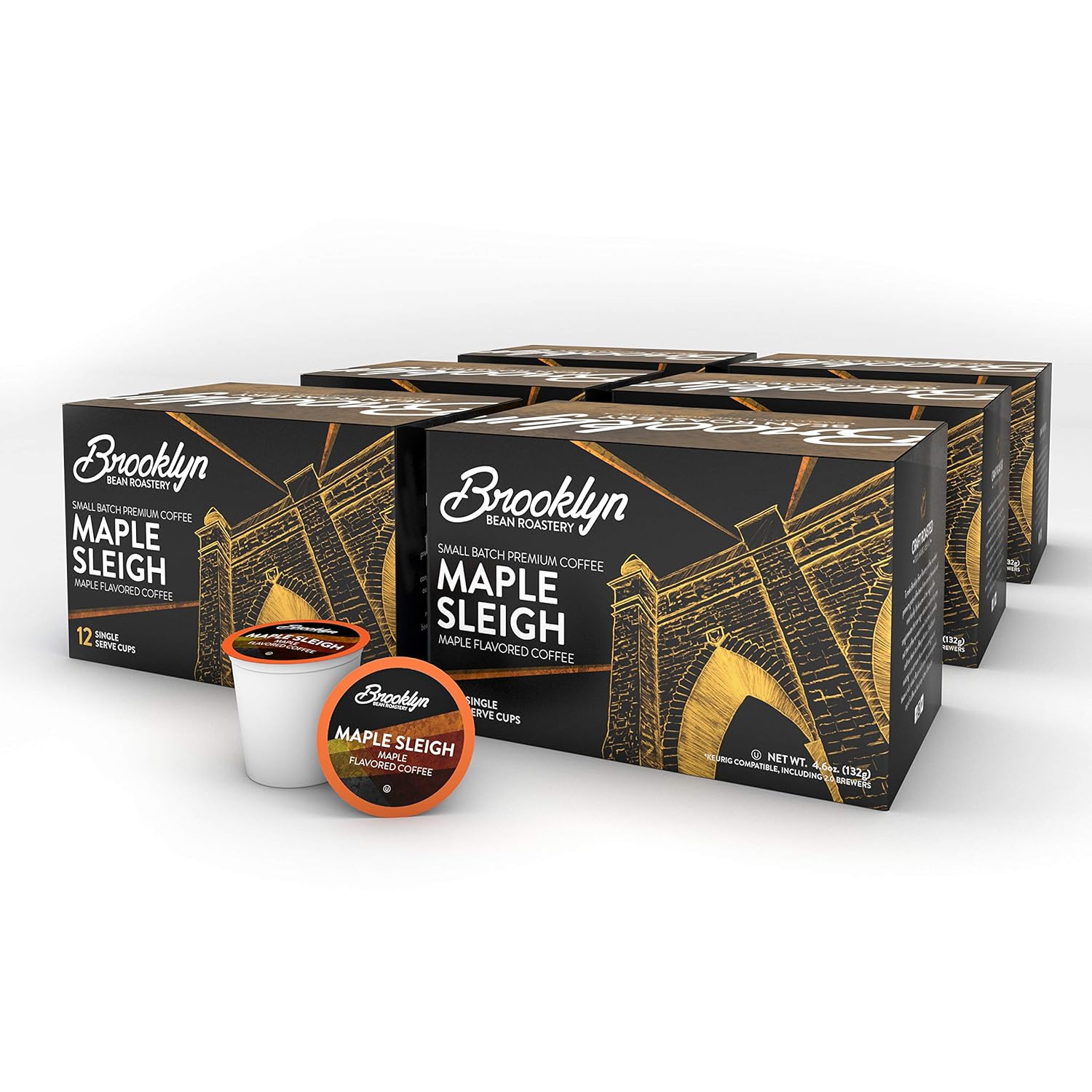 Brooklyn Beans Maple Flavored Coffee Pods for Keurig Brewers