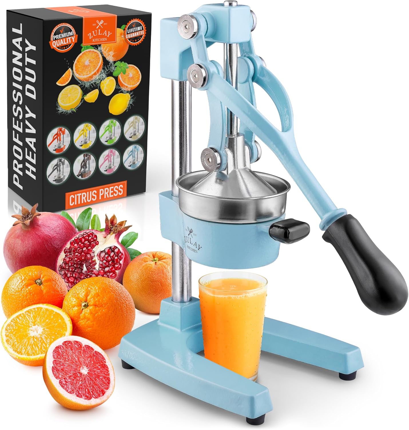 Zulay Kitchen Cast-Iron Orange Juice Squeezer for Fresh Juice