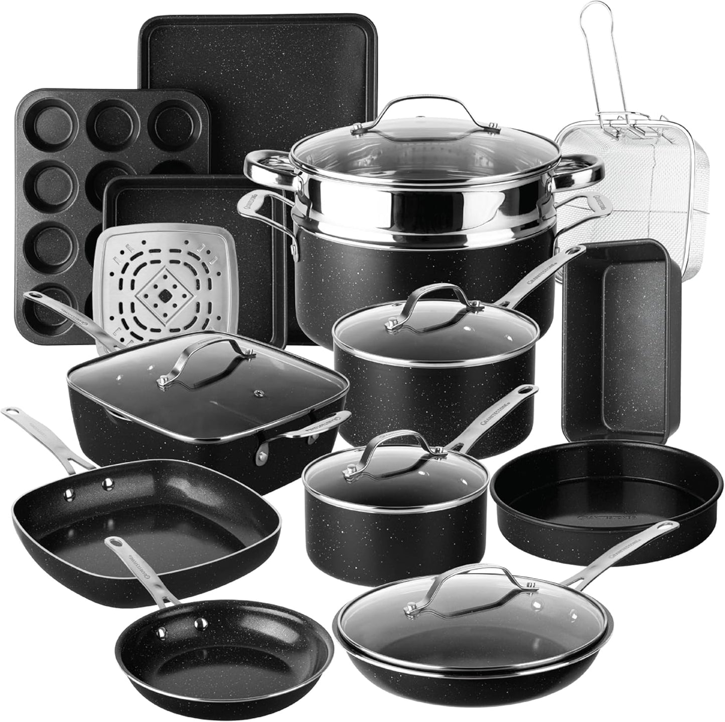 Granitestone Ceraluxe 20 Pc Ceramic Cookware Set for Every Kitchen