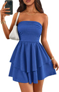 Strapless Tube Mini Dress - Flowy A-Line Summer Dress