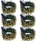 Warm White Solar Christmas Lights Outdoor 6pk - 600 LED Solar String