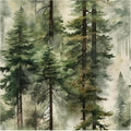 Forest Peel and Stick Wallpaper Tree Wall Paper Wood Removable - Misty