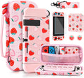 Cute Strawberry Carrying Case for Nintendo Switch - Protective Travel
