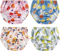 Reusable Rubber Pants for Toddlers Diaper Cover 4-Pack - Waterproof