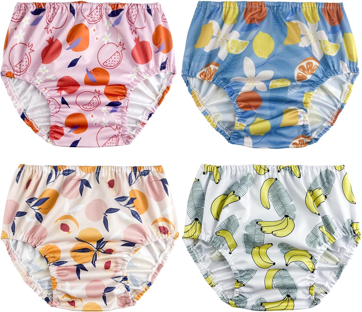 Cute Reusable Toddler Swim Diaper Set - 4 Pack