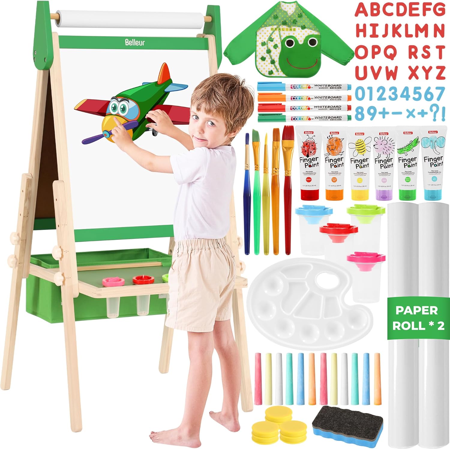 All-in-One Art Easel for Kids with Adjustable Double Sided Design