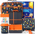 Kids Bento Snack Lunch Box Set with Thermos - Insulated 7PC Gift