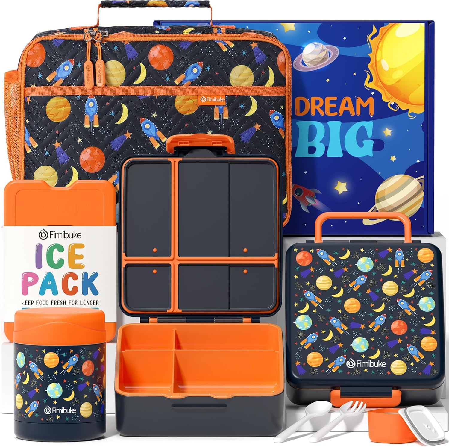 Fimibuke Kids Bento Snack Lunch Box Set for School Lunches