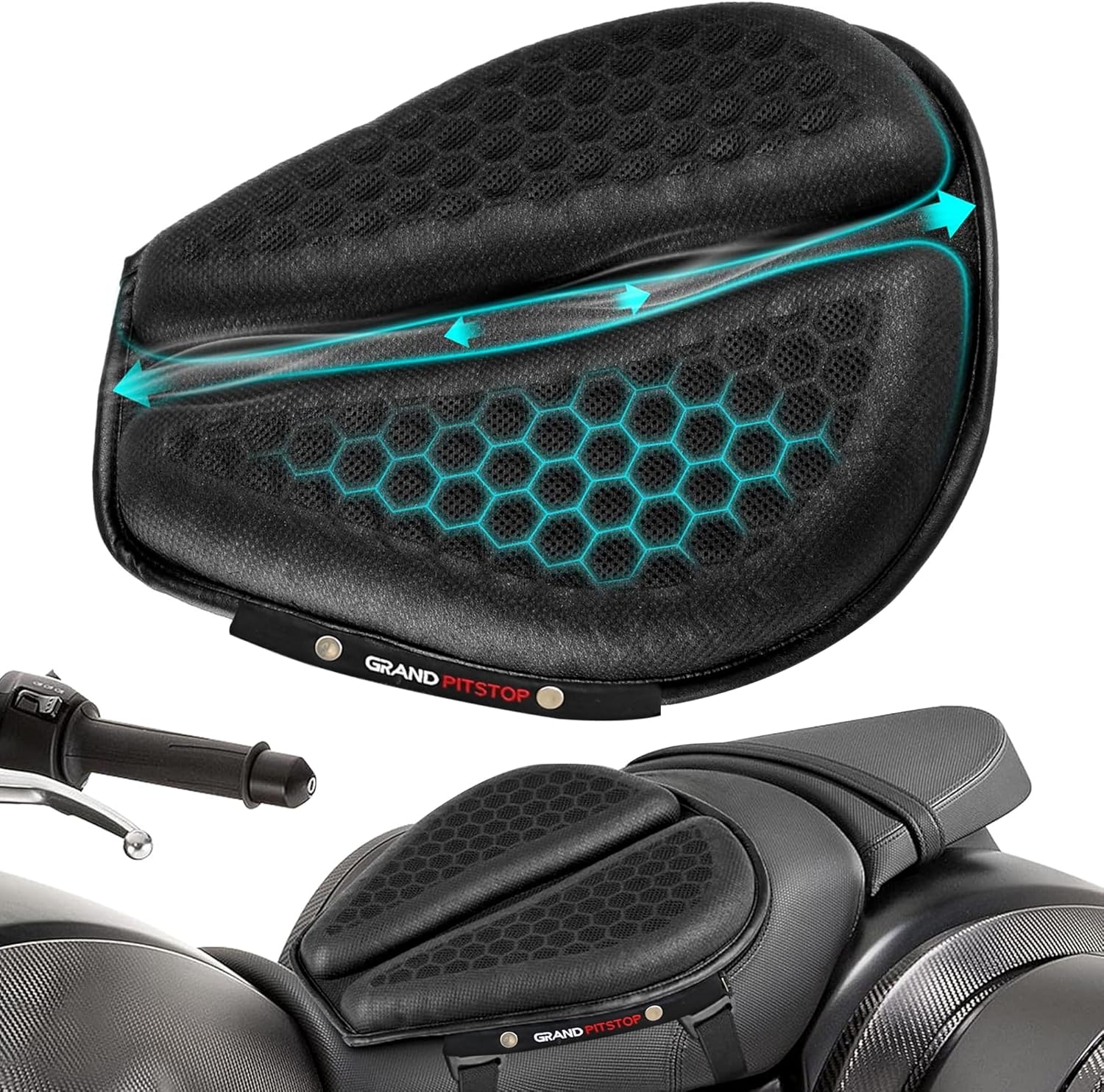 Foldable Motorcycle Gel Seat Cushion for Long Rides Comfort