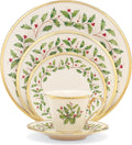 Holiday 5-Piece Place Setting - Classic Holly and Gold