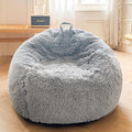 Fluffy Stuffed Animal Storage Bean Bag Cover - Large Shaggy Plush