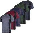 Mens V-Neck Dry-Fit Performance T-Shirt 5 Pack - Stylish Activewear