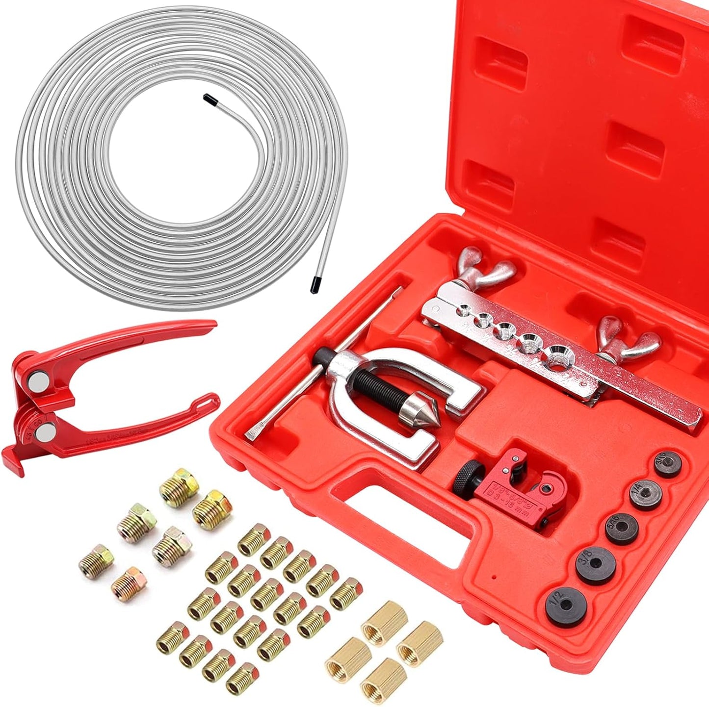 25 ft 3/16inch Zinc Coated Alloy Brake Line Kit with Tools