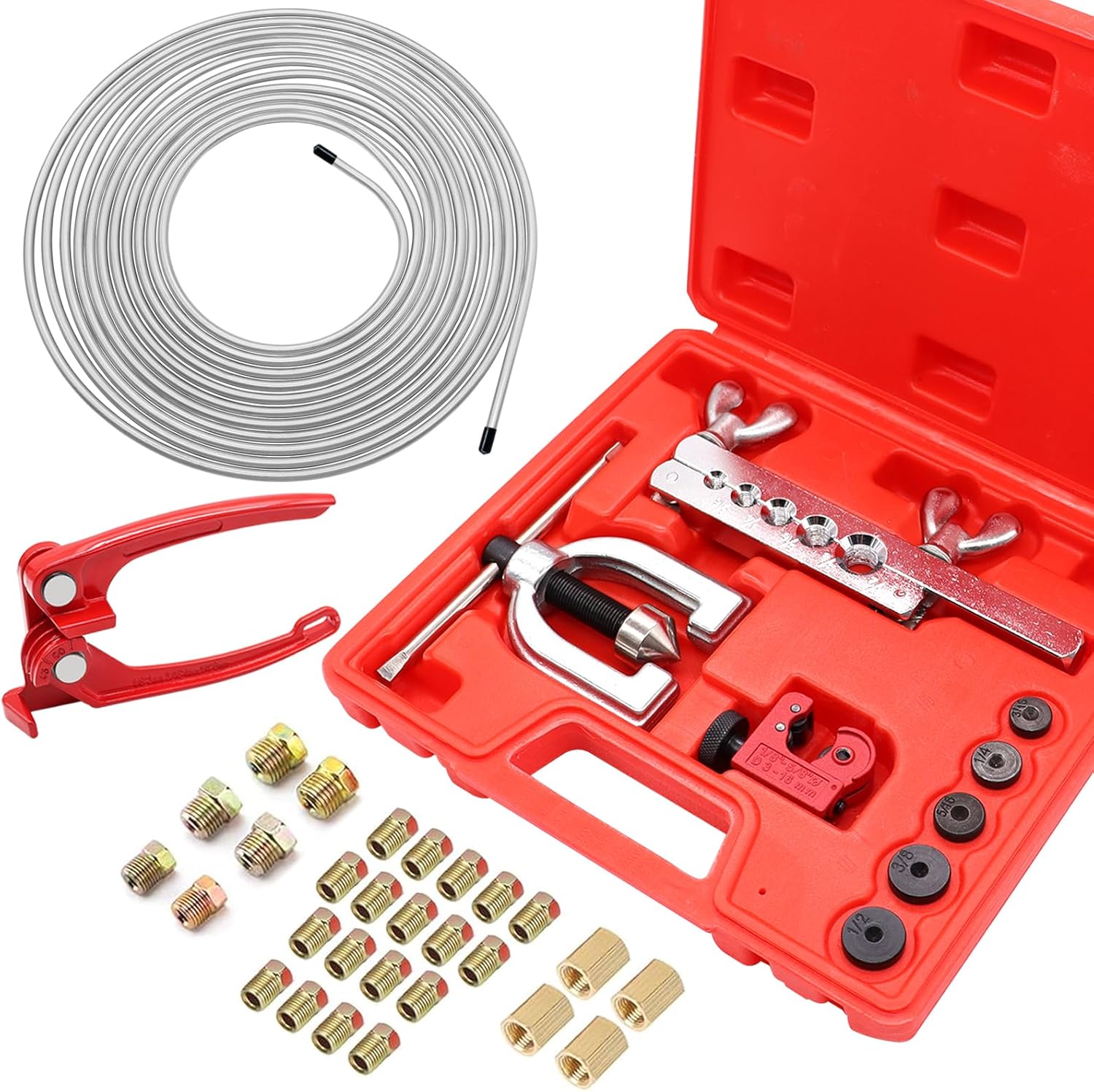 25 ft 3/16inch Zinc Coated Alloy Brake Line Kit with Tools