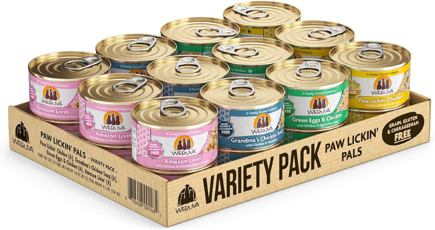 Weruva Classic Cat Food Variety Pack for Picky Cats 24 Cans