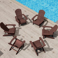 Adirondack Chairs Set of 6 - Durable HIPS Plastic Patio Seats