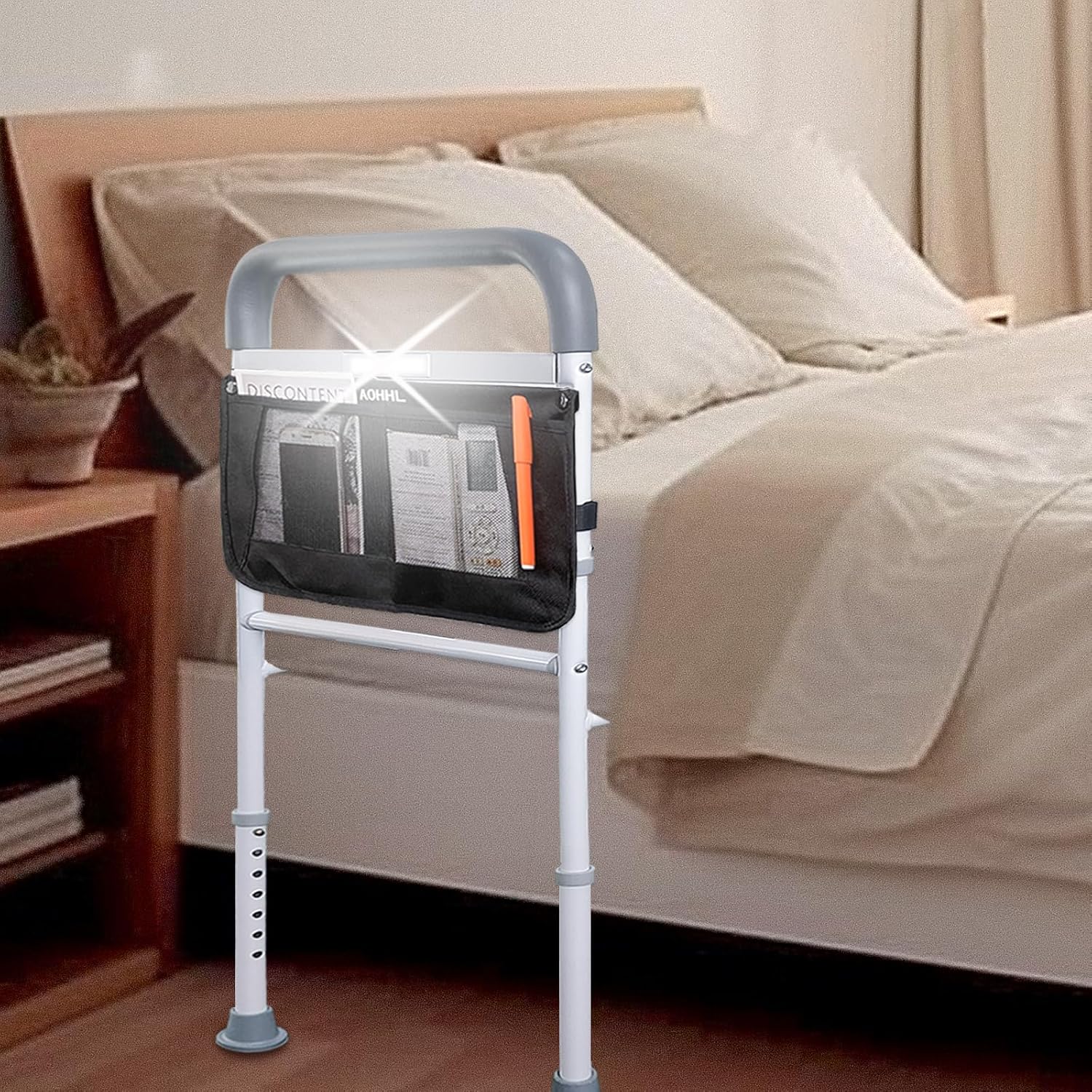 Bed Rails for Elderly Adults Safety with Motion Light Support