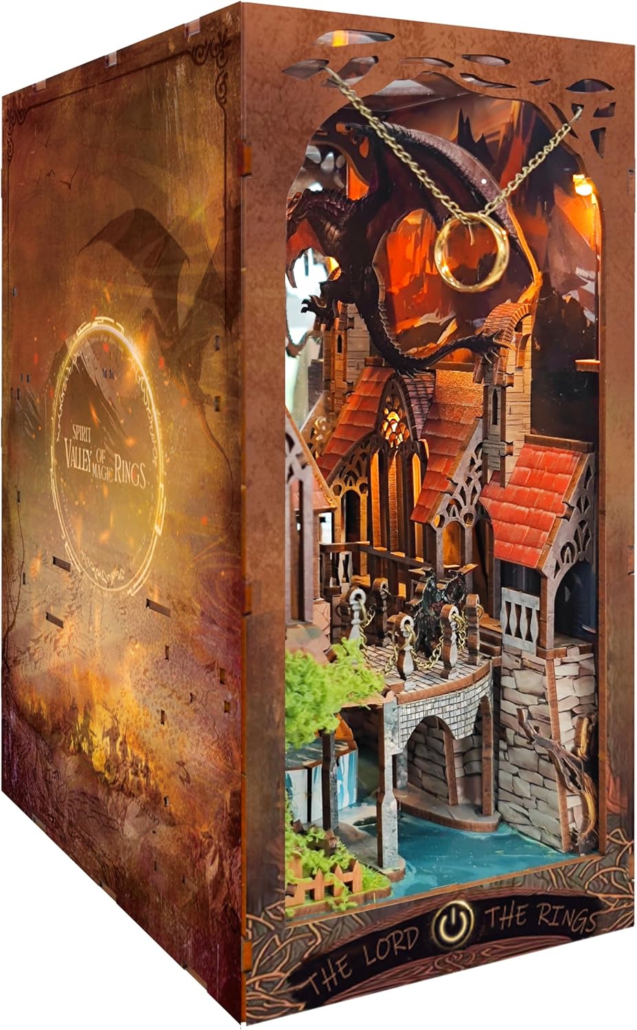 Magic Book Nook Kit with LED Light - DIY 3D Wooden Puzzle