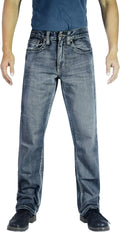 Flypaper Mens Bootcut Blue Jeans Regular Fit - Comfortable All Day